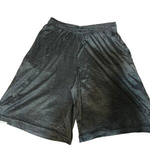 Men's M Black Basketball Shorts Polyester Print Athletic Gym Sportswear